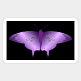 Purple Skull Swallowtail Butterfly Magnet